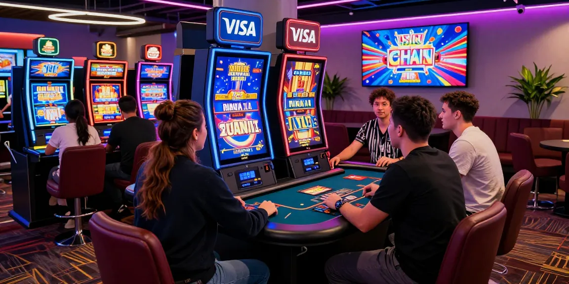 Exciting online casinos that accept credit cards with diverse players enjoying vibrant gaming experiences featuring Visa and Mastercard.