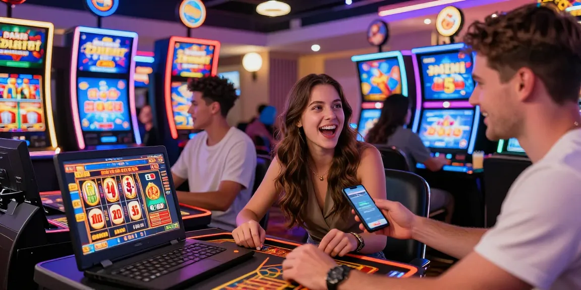 Explore https://oadbyremembers.org.uk in a lively virtual casino scene with diverse players enjoying gaming and bonuses.