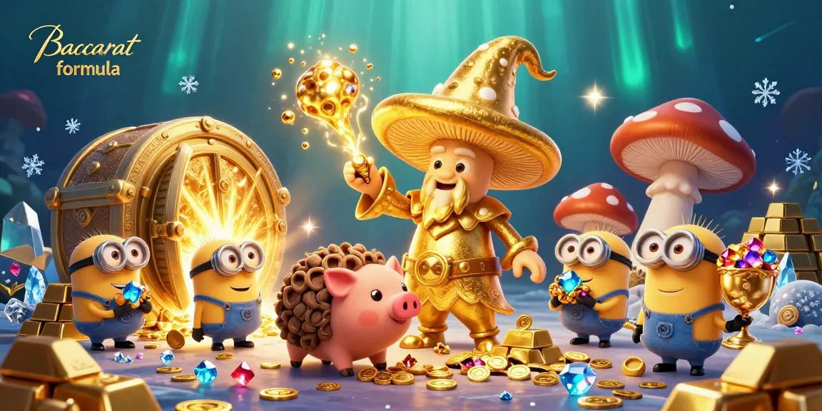 Engage with the Baccarat formula through a magical scene of wealth and fortune with wizardry and treasures.