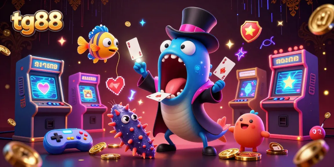 Play tg88 and enjoy thrilling card tricks by a magical deep-sea eel and an anglerfish spotlight.