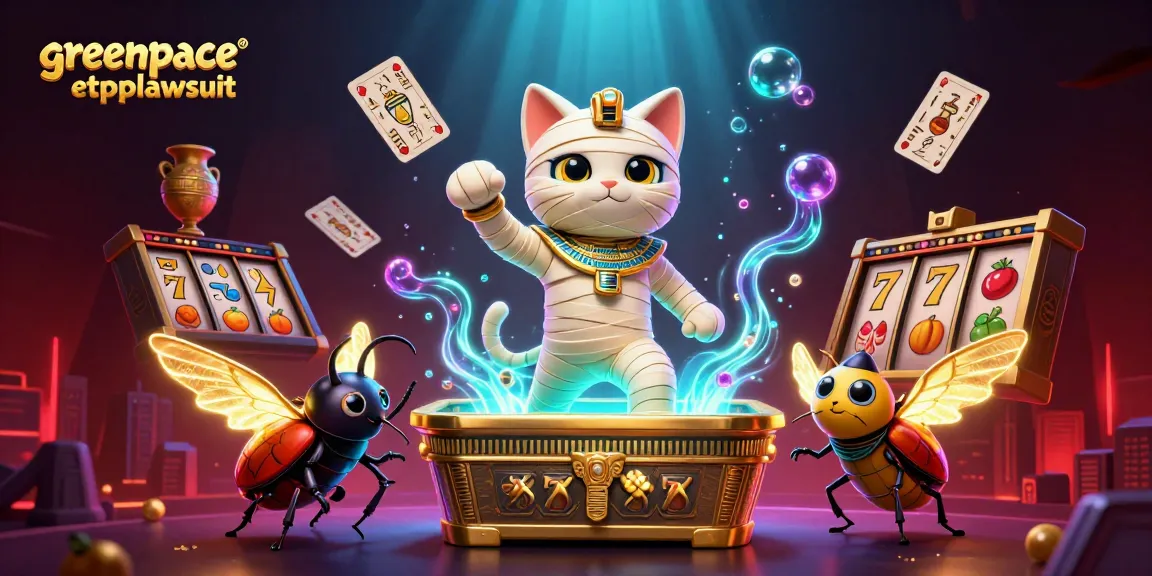 Engage with the ultimate gambling experience on greenpeaceetplawsuit featuring 3D Egyptian mummy cat in a casino.