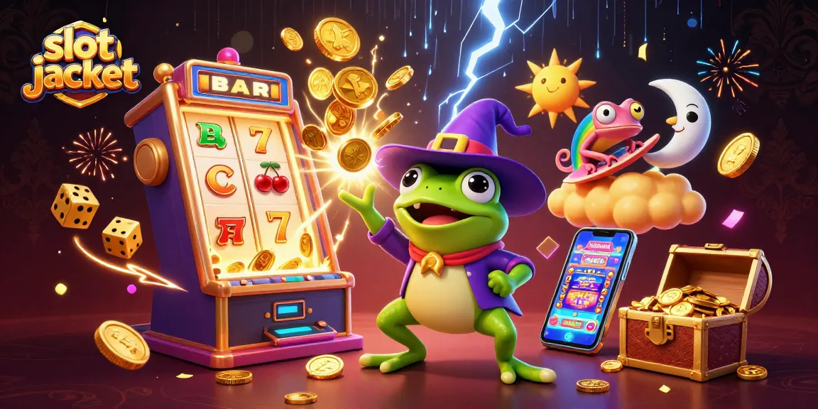 Experience the excitement of a slot jackpot in this vibrant casino-themed illustration.