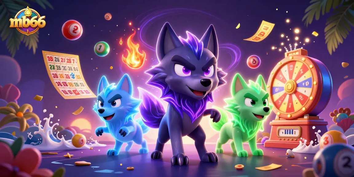 Engage with mb66's vibrant lottery experience featuring wolves and colorful elements.