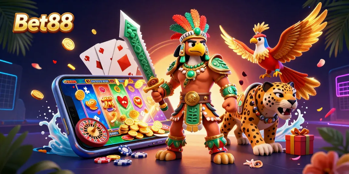 Experience exciting gameplay at Bet88 with vibrant casino elements and dynamic characters.