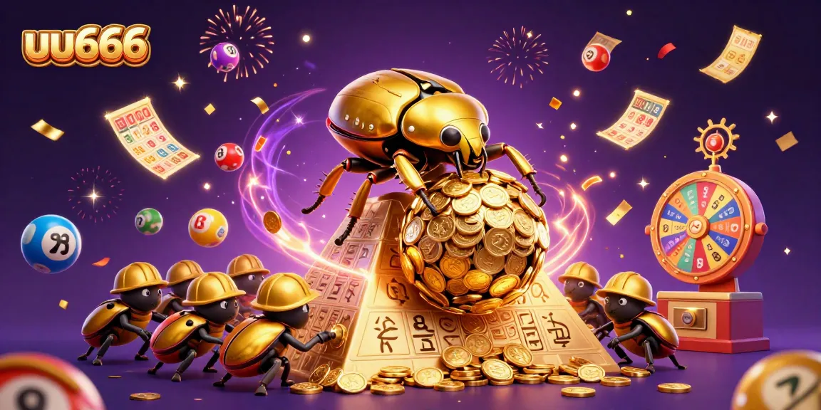 Experience thrilling action at uu666 with golden beetles rolling jackpot rewards in a lively casino setting.