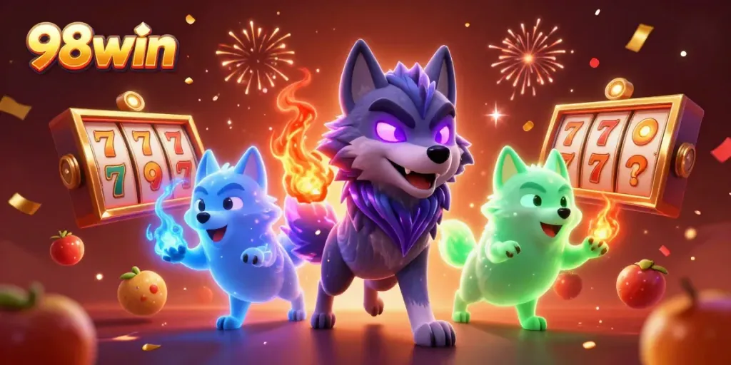 Engage in thrilling slot adventures with 98win, featuring dynamic characters and jackpot elements.