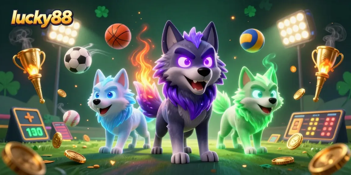 Engage with lucky88’s thrilling sports betting world with a spectacular 3D illustration of winning moments.