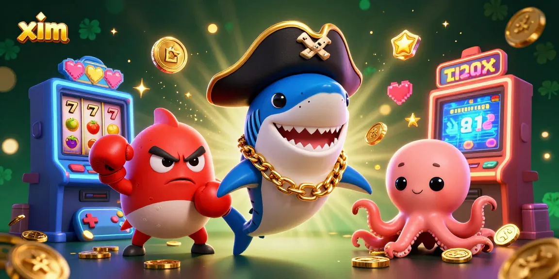 Win big with xim at the ultimate online casino featuring vibrant characters and classic gaming elements.