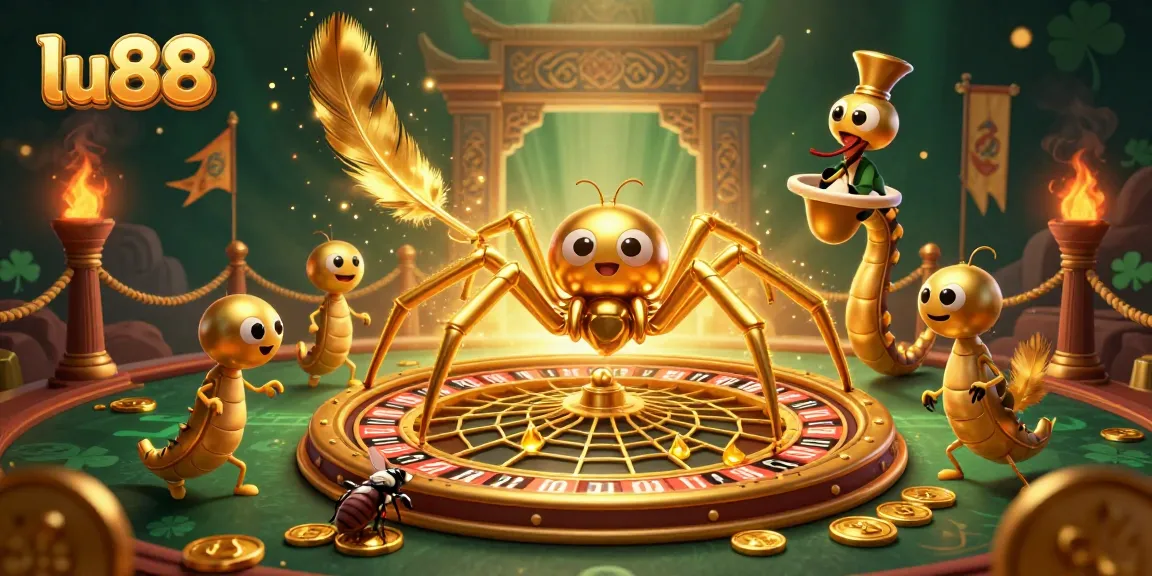 lu88 engages in thrilling bets at a roulette wheel, surrounded by vibrant casino elements