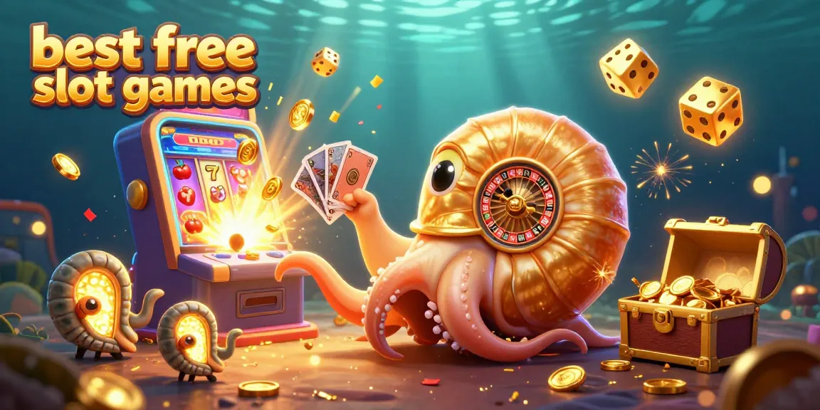 Explore the excitement of best free slot games amidst vibrant casino elements in a dynamic 3D scene.