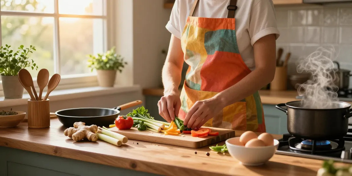 Kitchen preparing healthy meals with fresh ingredients, featuring สล็อตเว็บตรง benefits for nutrition.
