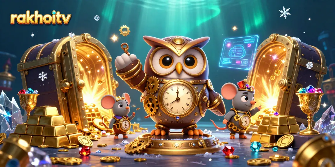 Experience thrilling gameplay in rakhoitv as a steampunk owl time-traveler navigates casino treasures.