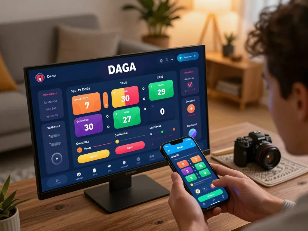 Daga user placing a bet on smartphone, showcasing the excitement of mobile gambling