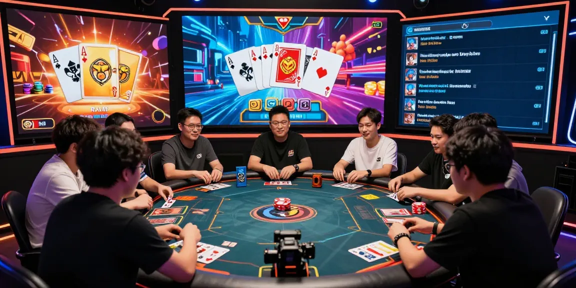 Players enjoying a thrilling rikvip online card game in a vibrant digital landscape.