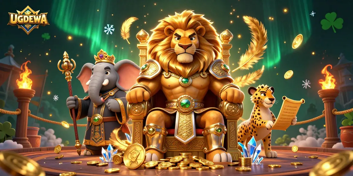 Spin the reels and win at UGDEWA, with thrilling casino characters and a vibrant atmosphere.