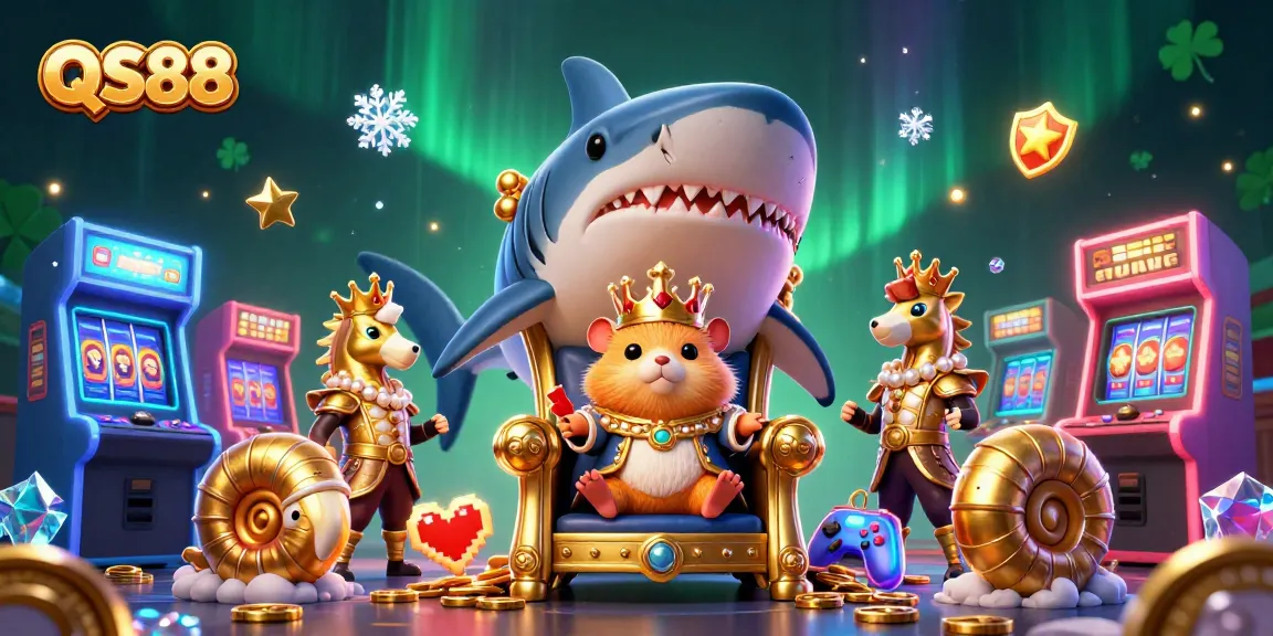 Experience thrilling slots and casino action at QS88 illustrated with vibrant 3D characters.