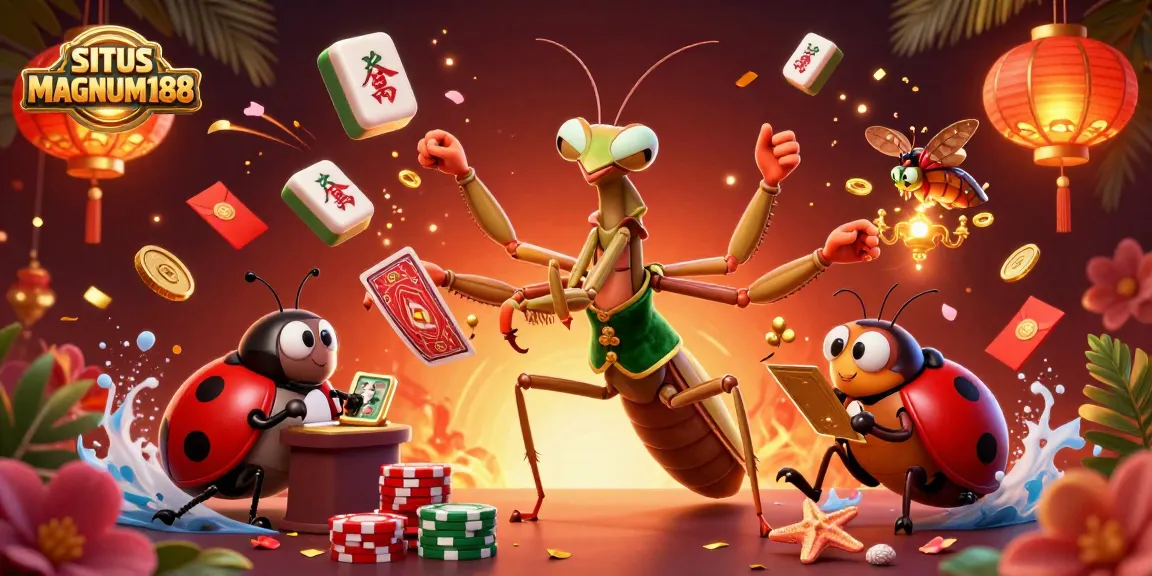SITUS MAGNUM188 showcases an energetic casino scene with dynamic characters and vibrant game elements.