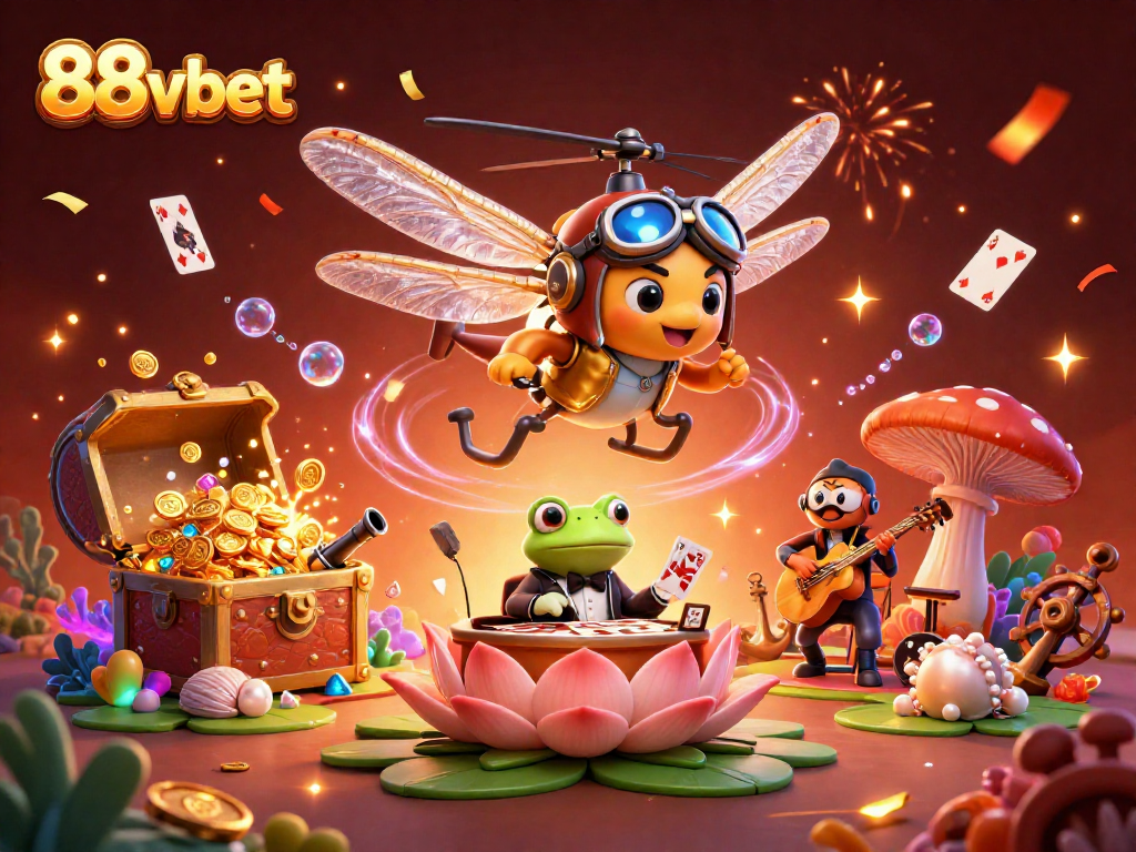 Experience exciting 88vbet gaming with friends in a vibrant, engaging casino scene.
