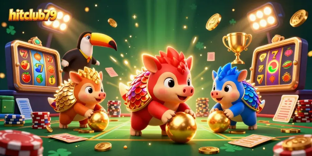 Experience the thrill of gaming with hitclub79's 3D pangolins and engaging slot elements, delivering excitement and action.