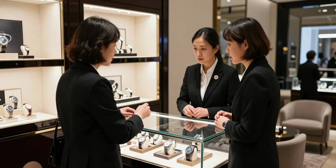 Elegant display of premium replica watches in a luxury boutique setting showcasing sophisticated craftsmanship.