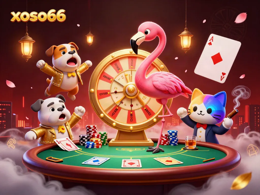Win big with xoso66 in this vibrant 3D illustration showcasing excitement and luxury!