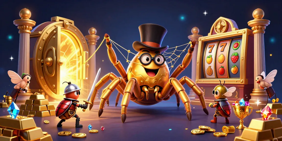 Experience the thrill of situs slot gacor with a vibrant 3D scene filled with gold and excitement.