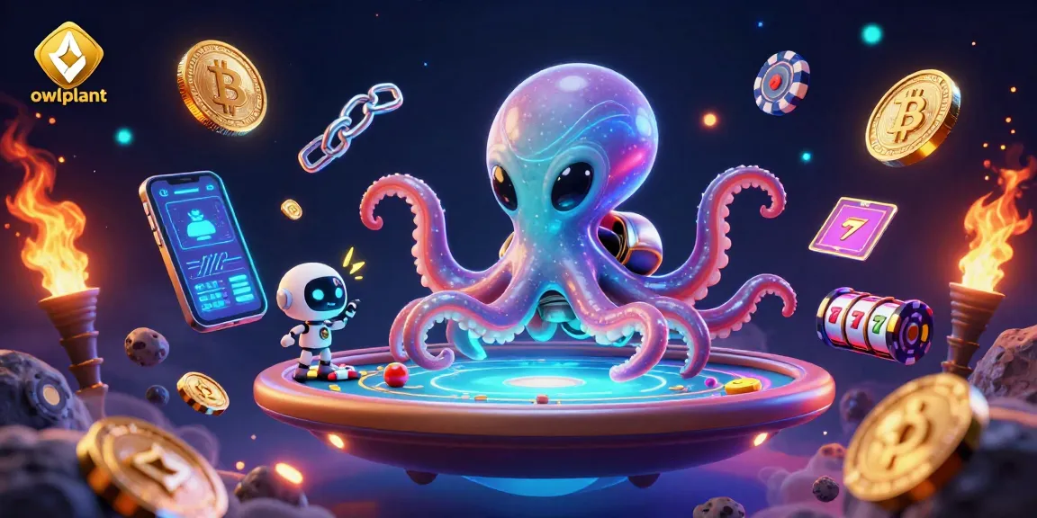 owlplant shows players winning at a lively poker table surrounded by vibrant casino elements