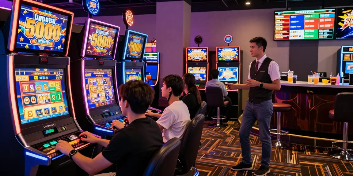 Engaged players experiencing the thrill of slot depo 5k in a vibrant casino setting with modern gaming stations and live interactions.