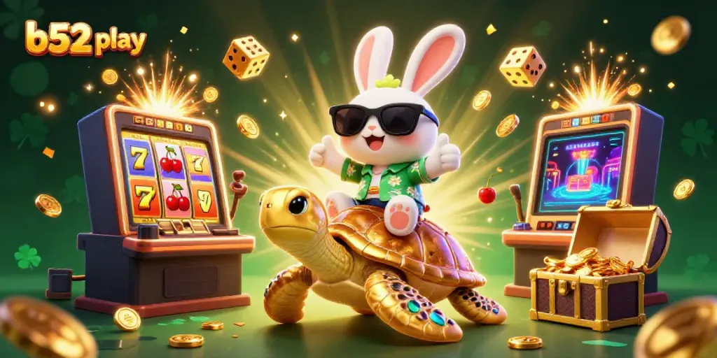 Experience excitement playing b52 play with a lucky rabbit and golden sea turtle amidst a jackpot explosion.