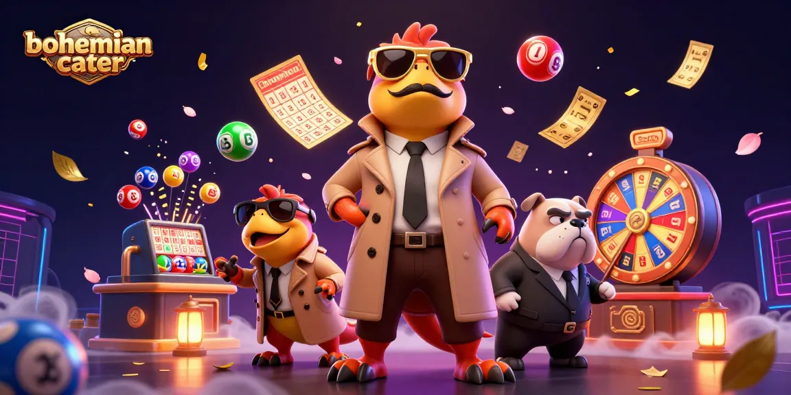 Engage with bohemiancater's vibrant casino scene featuring raptors in disguise and lively lottery elements.
