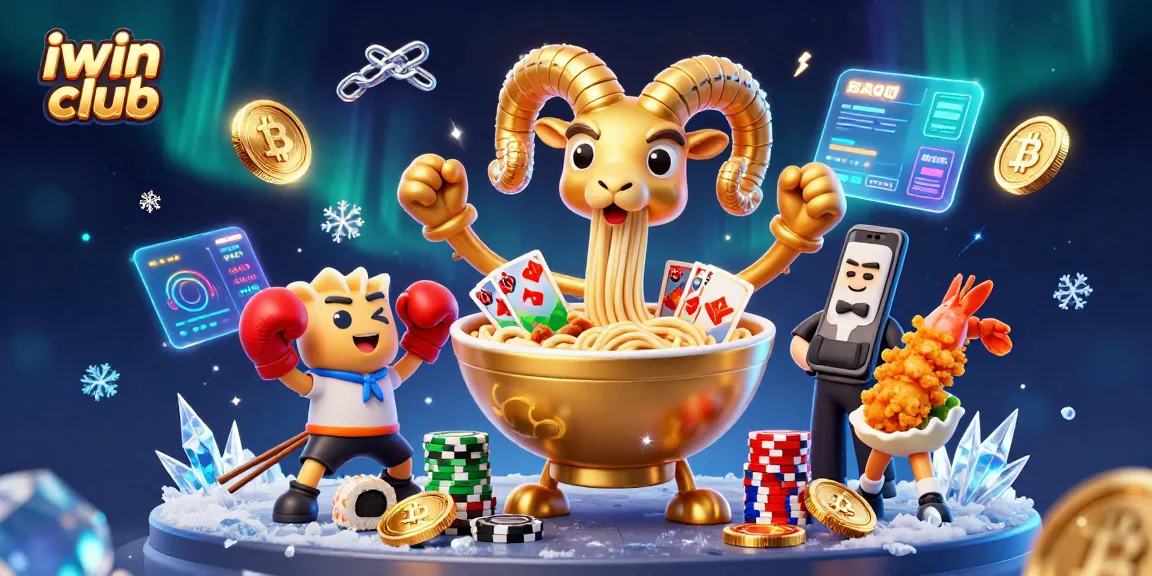 Play exciting games at iwin club with dynamic characters amidst vibrant crypto elements.