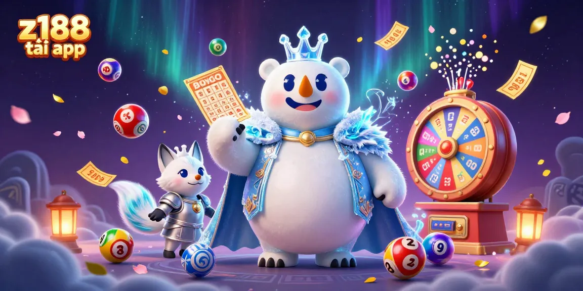 Play and win with z188 tải app in an exciting 3D casino illustration filled with dynamic game elements.