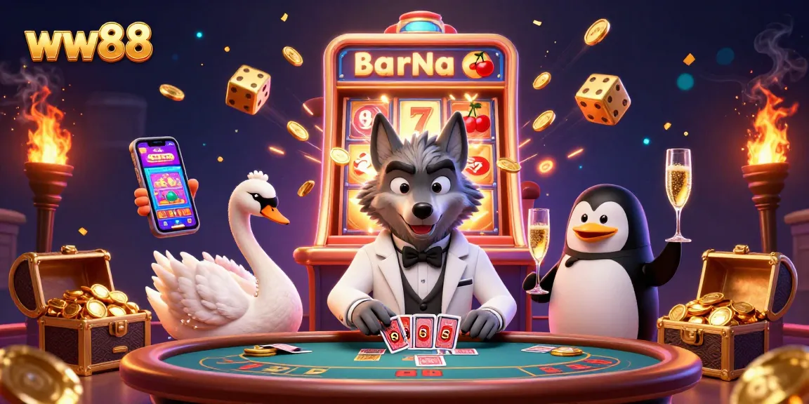 Experience thrilling jackpots with ww88 at an animated casino featuring rich characters and dazzling games.