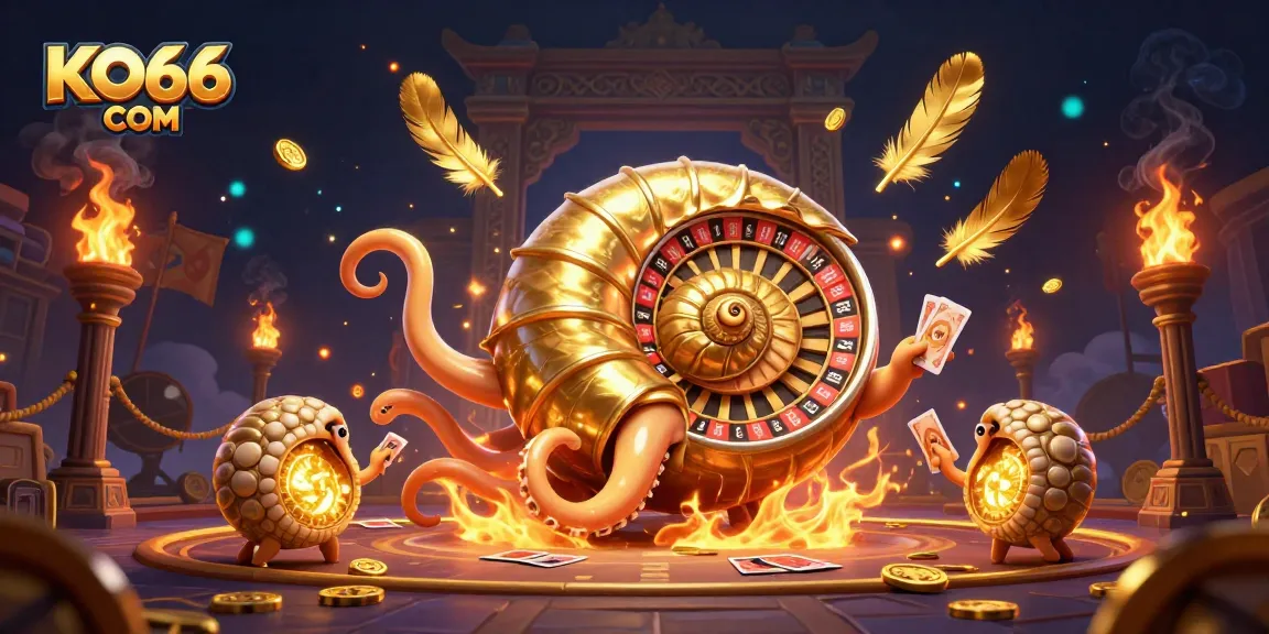 Engage in vibrant gameplay at KO66 COM with exciting characters, golden coins, and immersive casino elements.