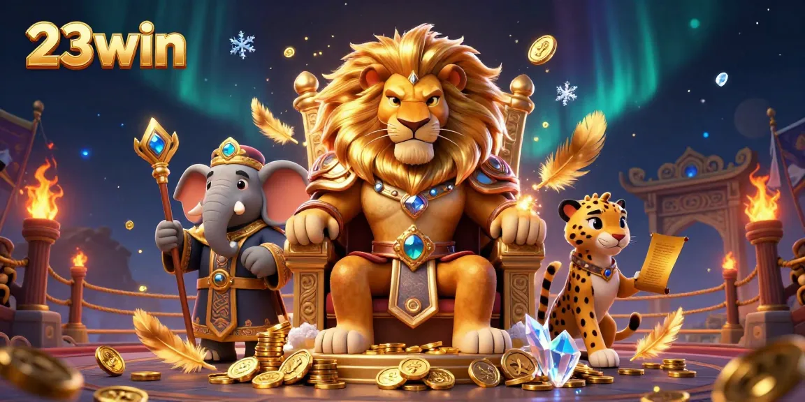 Experience dynamic wins at 23win with a vibrant 3D casino scene revealing thrilling game elements.