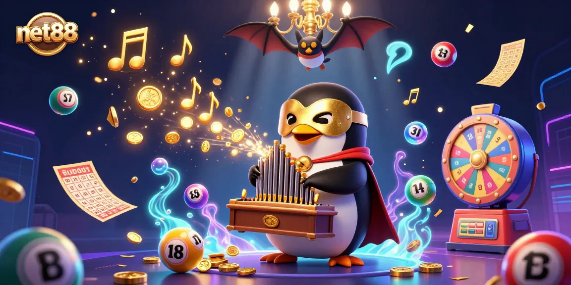net88 brings excitement with a colorful casino illustration featuring casino elements and characters.