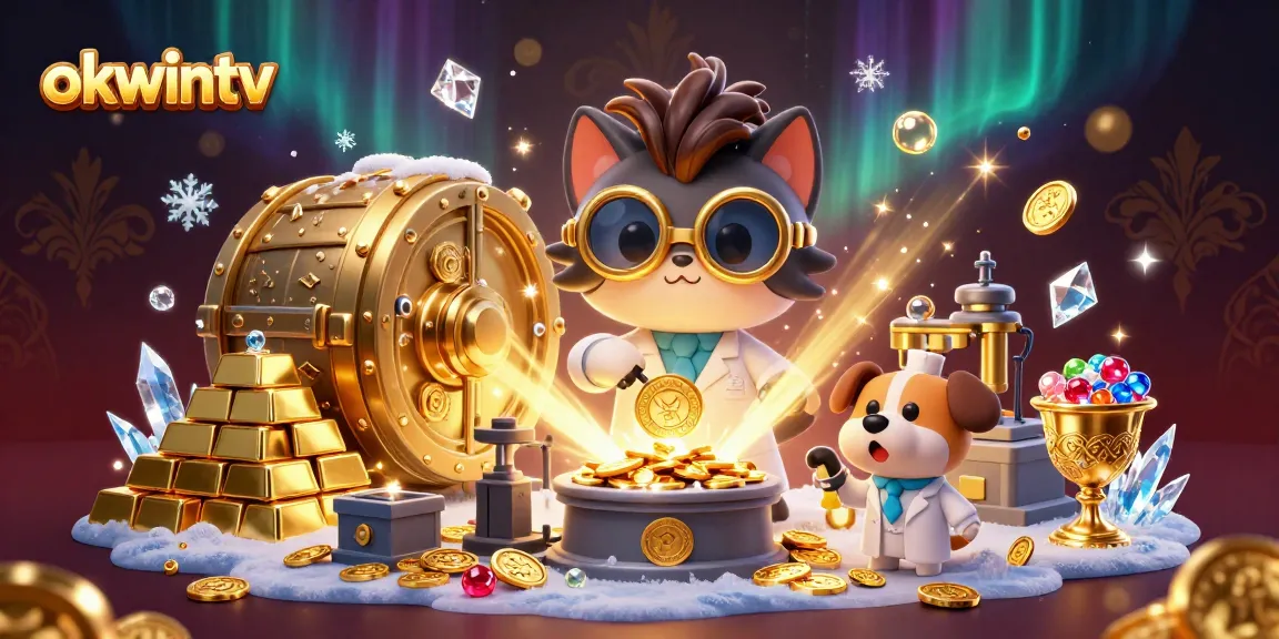 Experience sports betting on okwintv with vibrant visuals of gold coins, gems, and immersive casino elements.