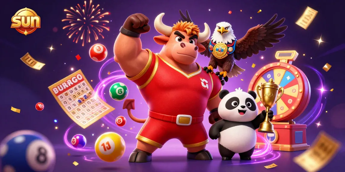 Engage in thrilling lottery action at sun-themed gaming scene with dynamic characters and vibrant elements.