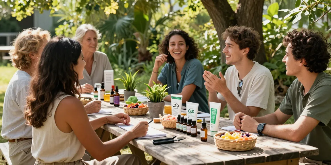 Ministry of Cannabis products showcased in a community wellness gathering with organic CBD items promoting natural health.