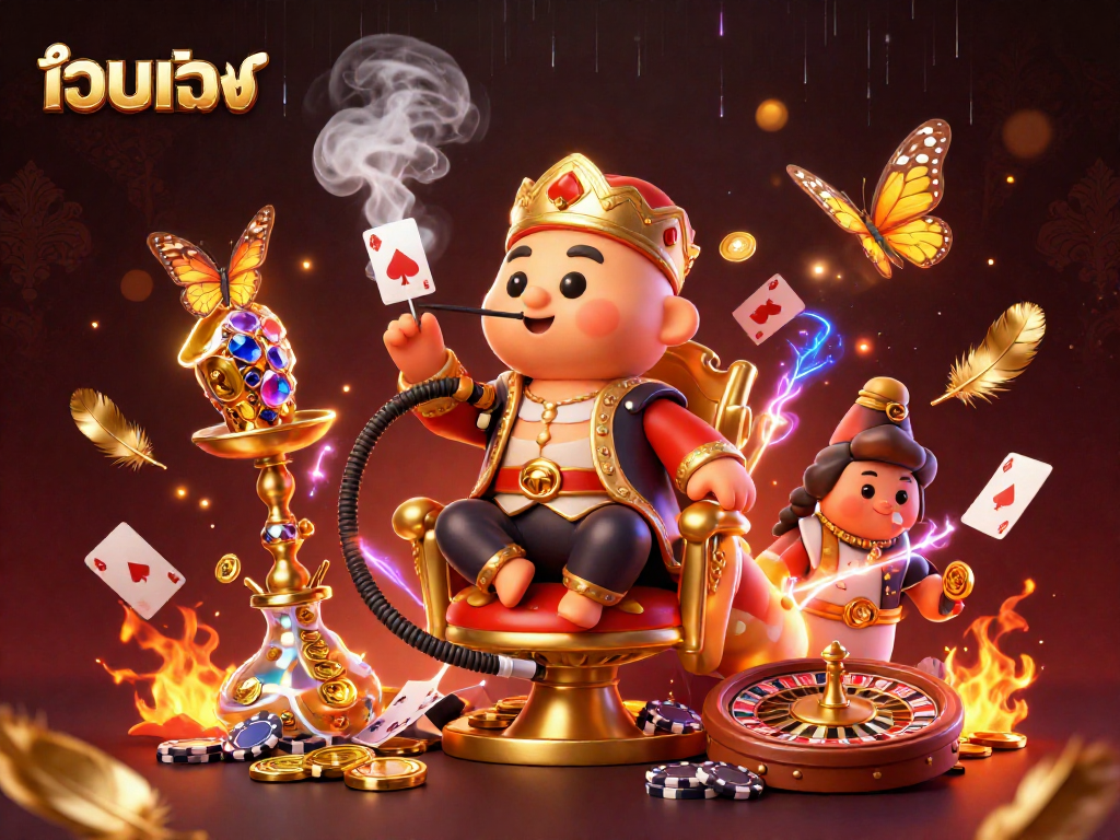 Enjoy thrilling casino fun at เว็บตรง with a vibrant 3D illustration showcasing engaging poker elements.