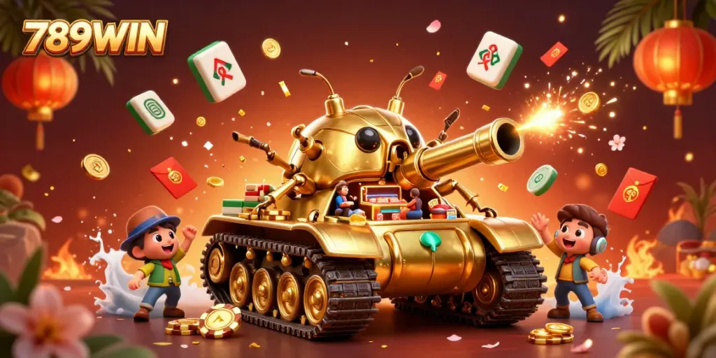 Experience the vibrant excitement of 789WIN through dynamic casino-themed visuals filled with action.