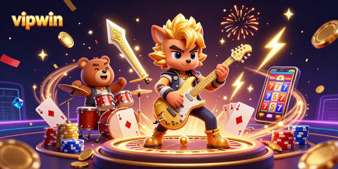 Experience thrilling games at vipwin with rock star characters and dynamic casino elements.
