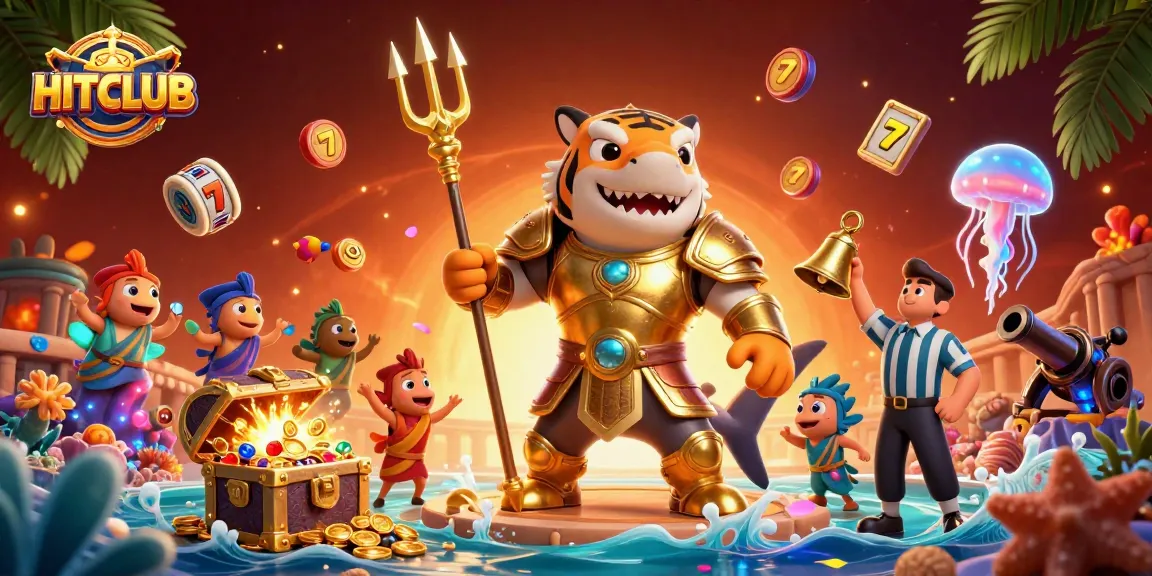 Experience the excitement of HITCLUB with vibrant underwater gambling scene, showcasing vibrant games and rewards.