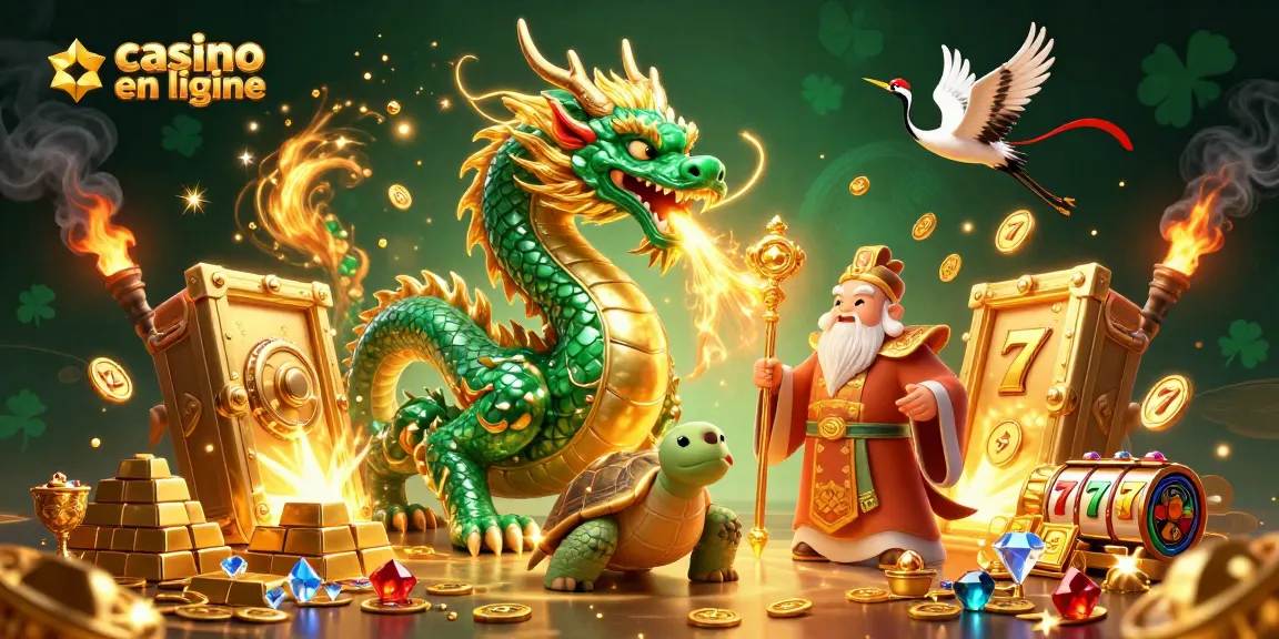 Jouez à casino en ligne avec une scène riche en dragons et trésors.