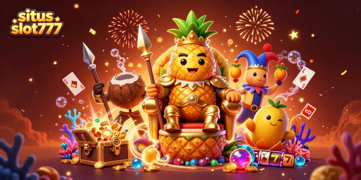 Experience thrilling games at situs slot777 with our golden pineapple king and dynamic casino elements.