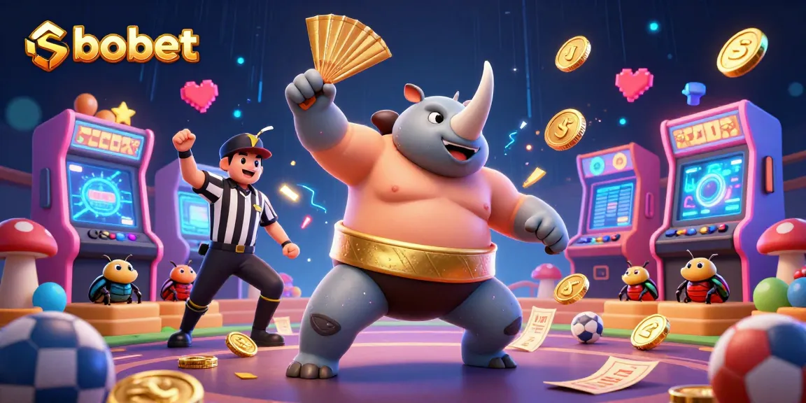 Experience sbobet sports betting excitement with a dynamic scene featuring golden coins flying and vibrant gaming elements.
