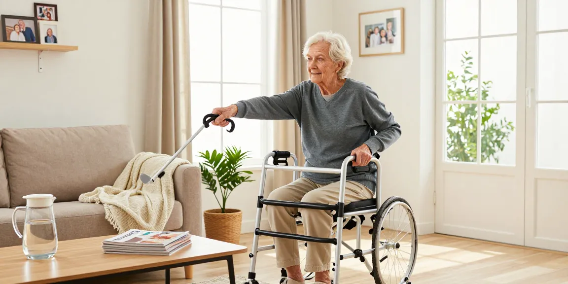 Buy nobility aids for seniors at home, showcasing comfort and mobility.