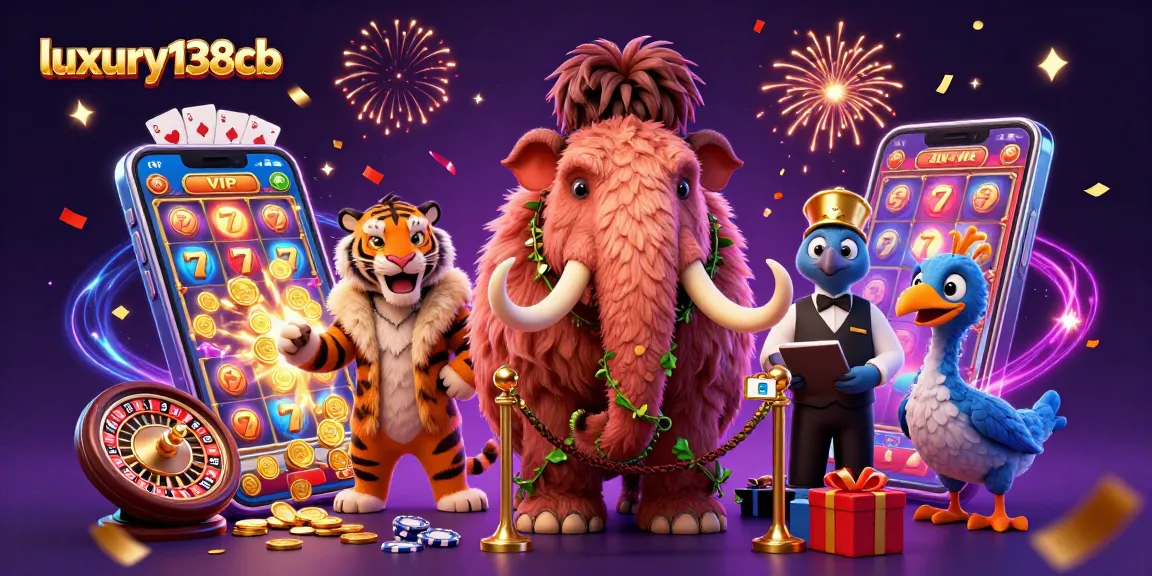 Join the excitement at luxury138cb with vibrant casino characters and thrilling slot games!