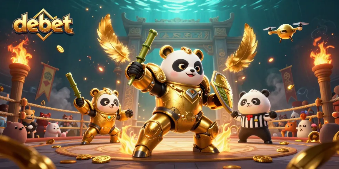 Engage in thrilling debet gameplay showcased in a vibrant 3D illustration featuring casino-style elements and action