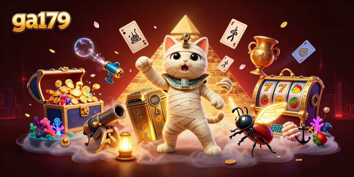 Experience an exciting moment with ga179 as Egyptian casino characters reveal hidden treasures.